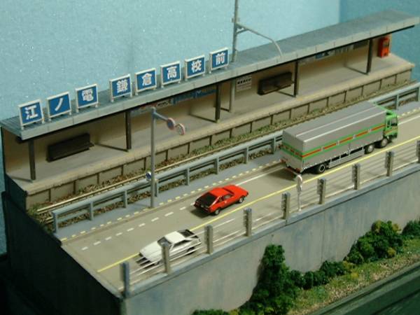 ゆめレール 昭和の鉄道風景ジオラマミニ 江ノ電・鎌倉高校前駅情景