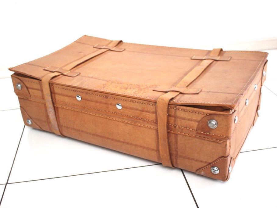 Yahoo!オークション - 本革 アンティーク 調 トランク アタッシュケー