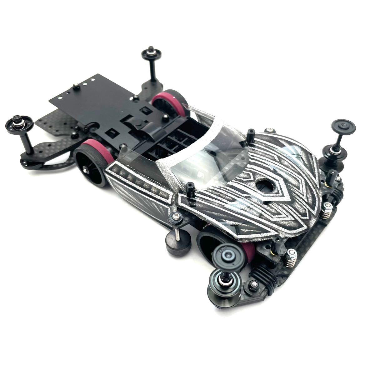 ミニ四駆カスタム完成品）フルカーボン MSフレキ×ATピボット×アンカー