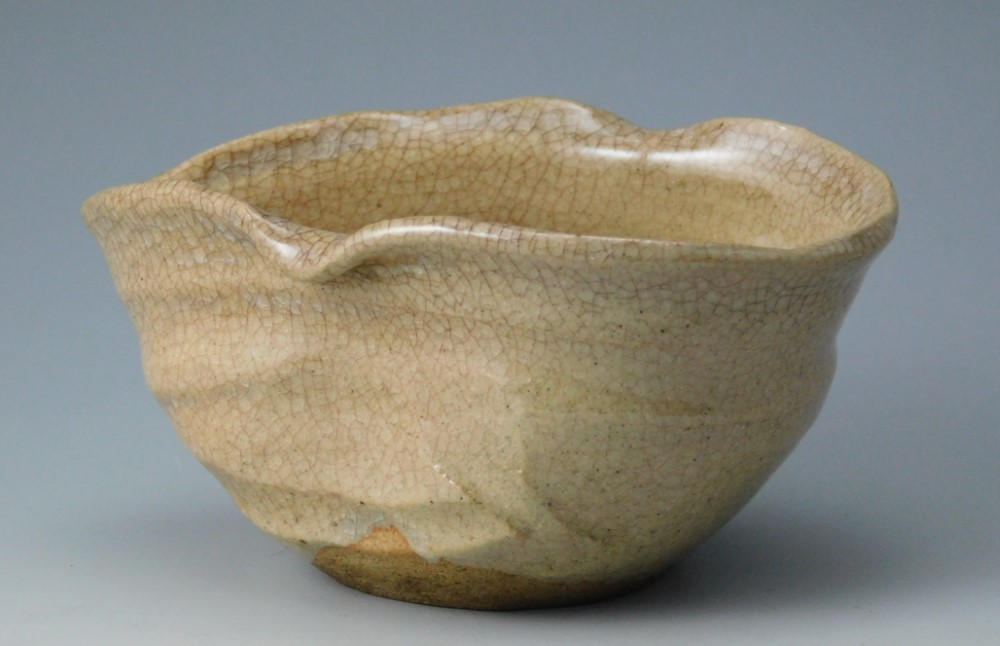 九世 三輪雪堂『萩焼 湯さまし』煎茶道具 萩焼 三輪休雪窯 共箱 キズ