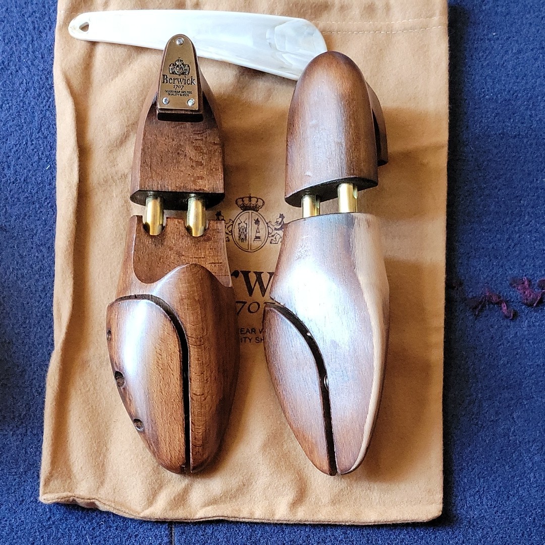 純正シューツリー付)バーウィック5246ダークブラウンホールカットUK4 5