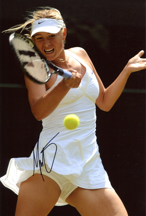 Yahoo!オークション - マリア・シャラポワ 直筆サインフォト/写真 テ