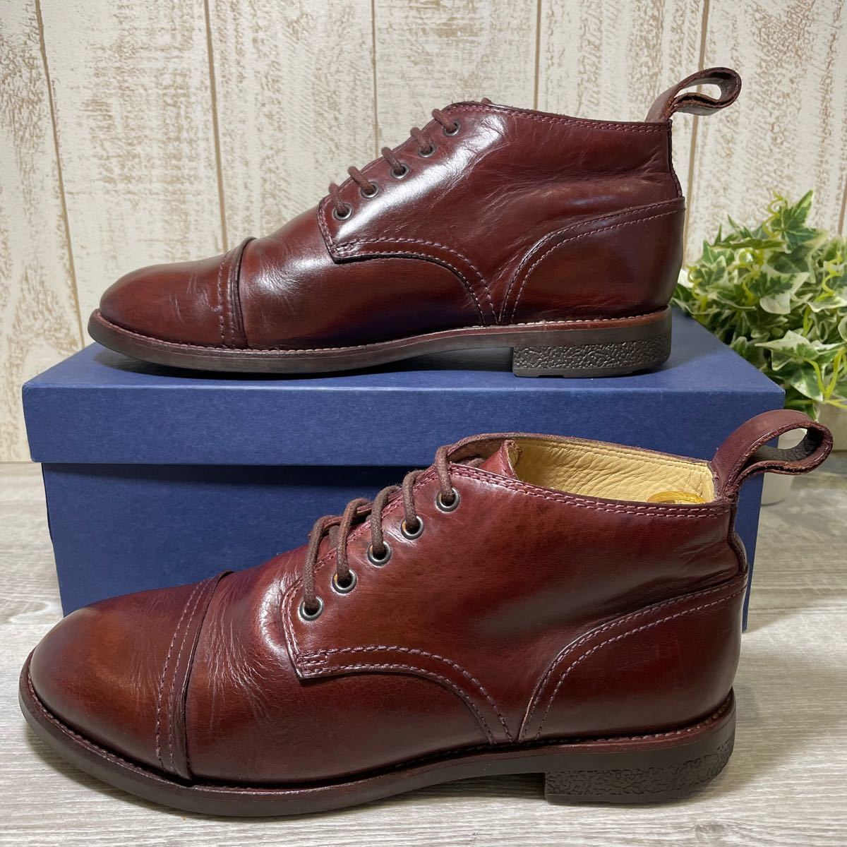 美品】リーガル 24cm 茶 REGAL 冬靴 冬底 革靴 チャッカブーツ REGAL