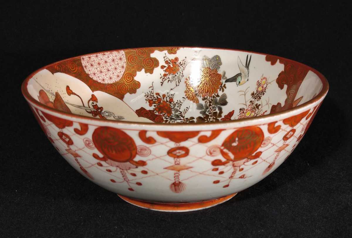 白薩摩 島津丸十紋 国宝 重要美術品に指定 蓋付 六角沈香壺 花鳥図