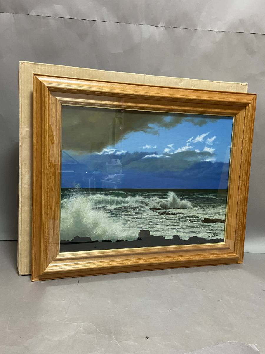 Yahoo!オークション - 【純】塩田 満男「油彩10号”日本海 能登”一