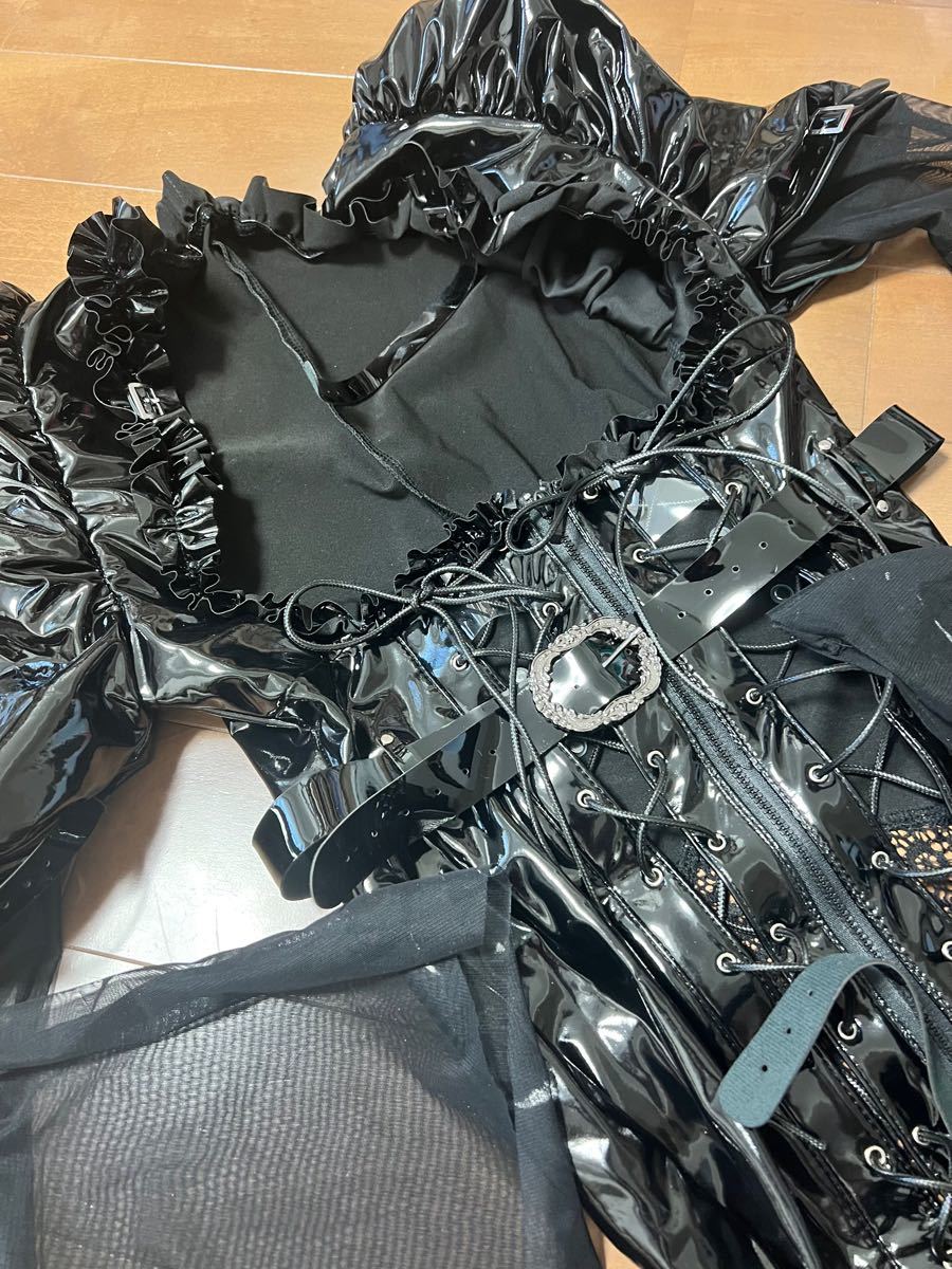 連休特別割引】歪萌舎 エナメルマーメイドワンピース v型 コスプレ