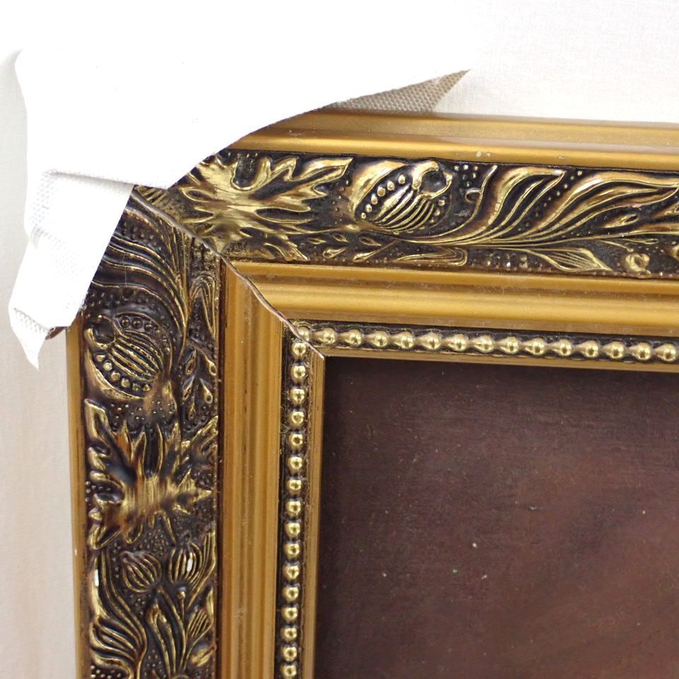 真作保証】古沢岩美「ひまわり」油彩10号 直筆サイン 裏書き有り 額装