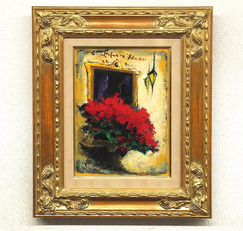 Yahoo!オークション - 【GLC】石岡剛 「ブルターニュの窓辺の花」 油彩