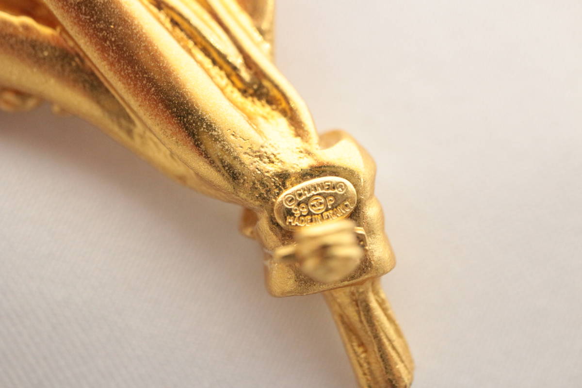 4E0104【本物保証】シャネル ブローチ 麦の穂 稲穂 モチーフ ココ