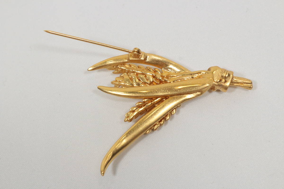 4E0104【本物保証】シャネル ブローチ 麦の穂 稲穂 モチーフ ココ