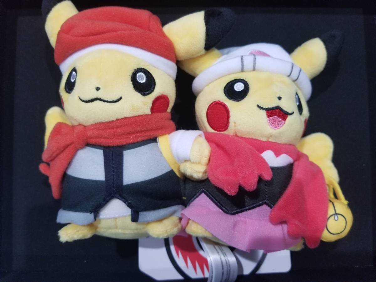 送料無料 海外限定 シンオウ地方 ピカチュウ ペアぬいぐるみ ポケモン