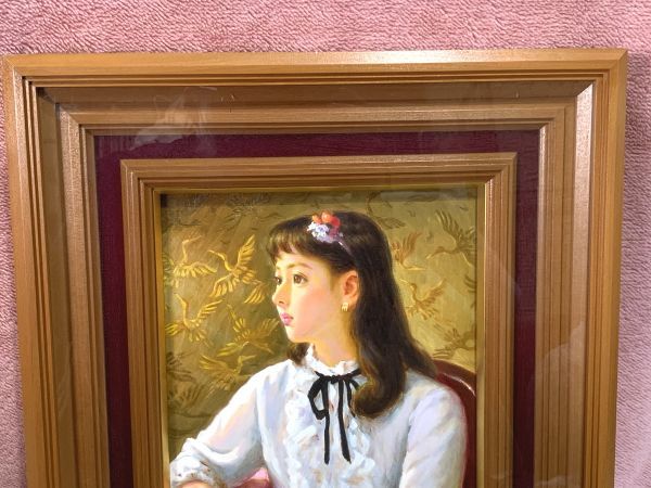 Yahoo!オークション - 5-46-140 油彩画 鶴村義美 白いブラウス F4 肉筆