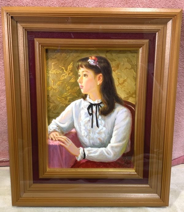 絵画 油彩画 女性 鶴村義美 「二十歳」 絵画 油彩画 女性 鶴村義美