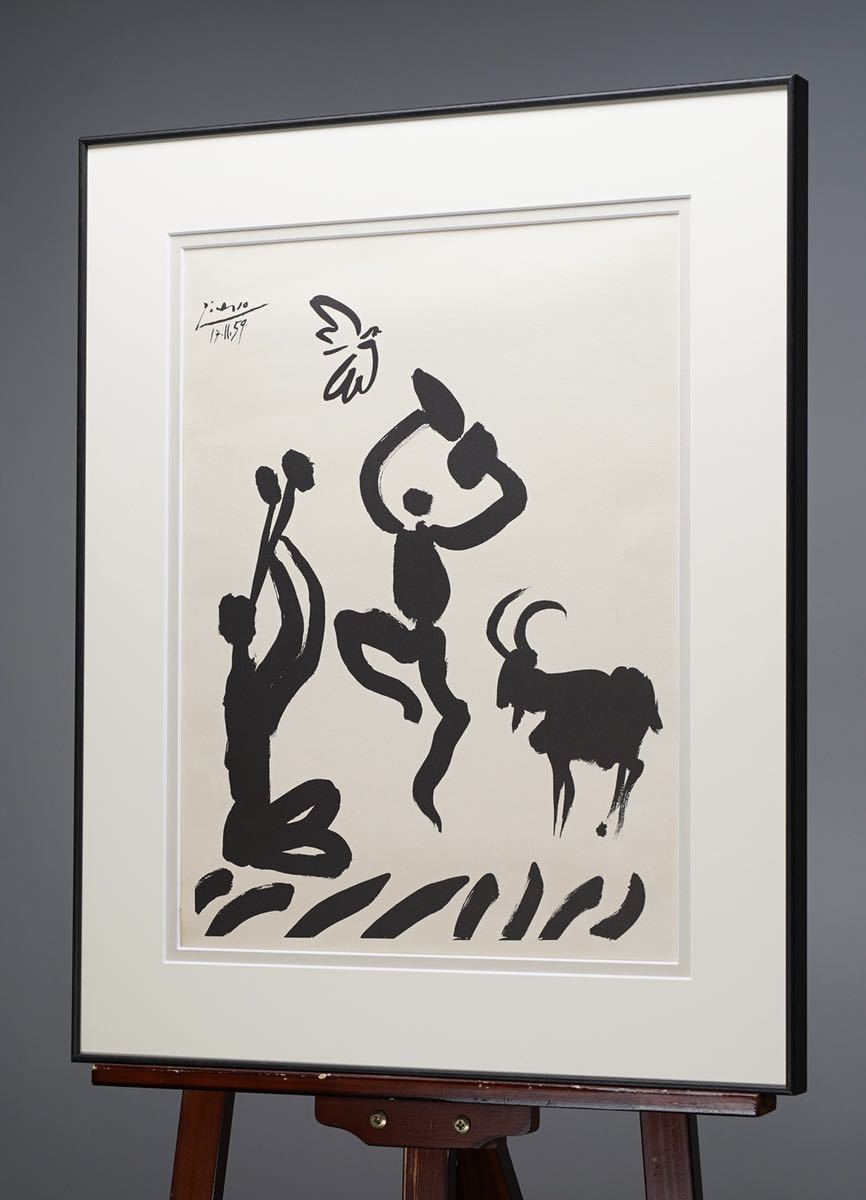 Yahoo!オークション - ピカソ【フルート奏者】リトグラフ画寸(37cmx49c