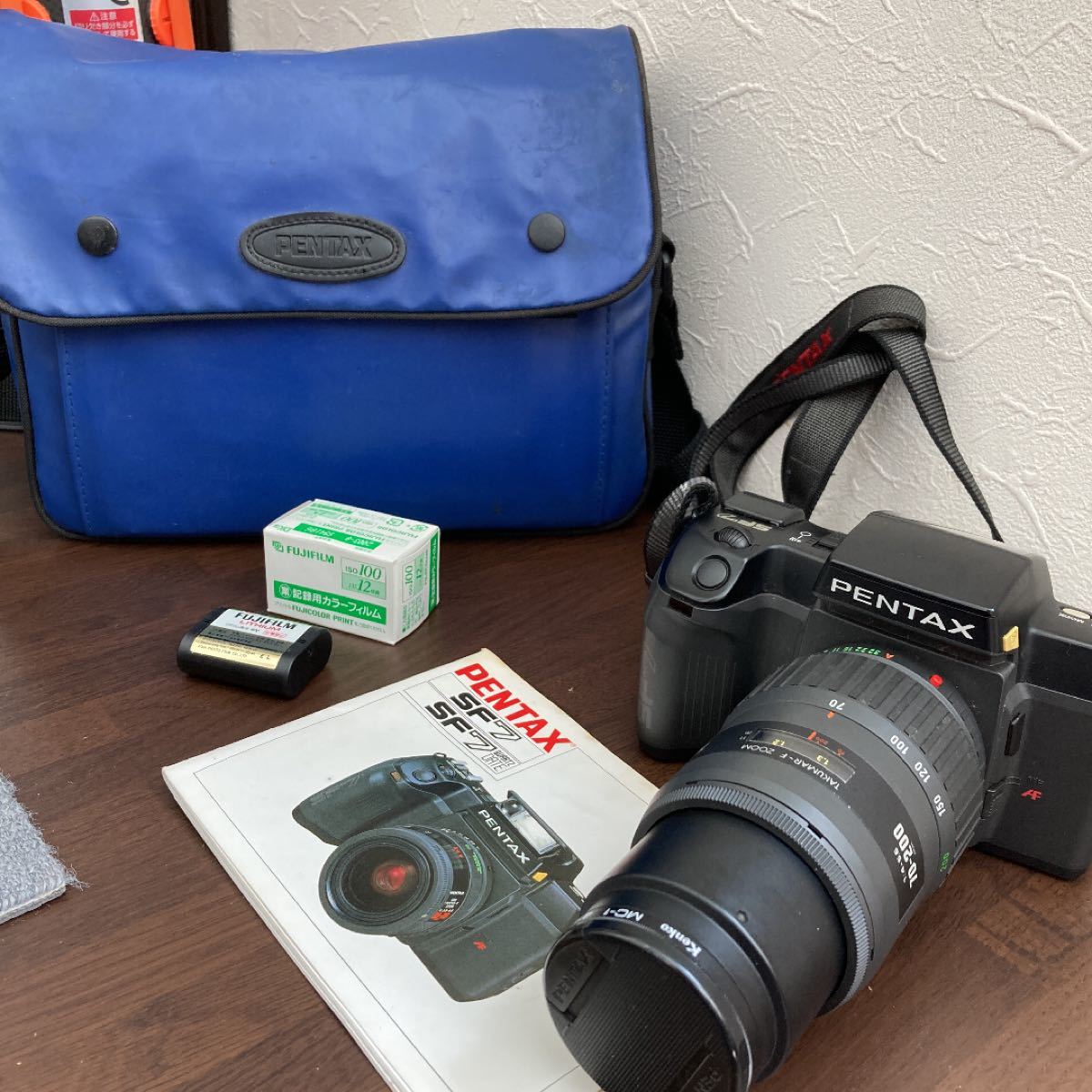 PENTAX SF7一眼レフカメラ望遠レンズ付きレトロ動作確認OK