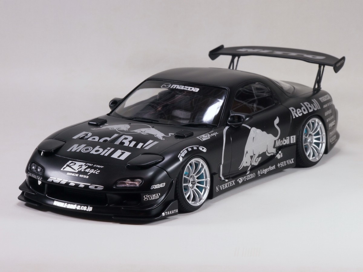 Yahoo!オークション - アオシマ 1/24 VERTEX FD3S RX-7 レッドブル 完
