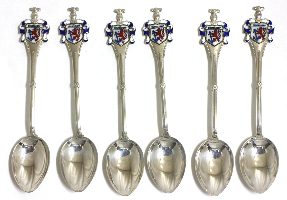 Dusseldorf Silver 800】ドイツ製 銀スプーン 6本セット シルバー