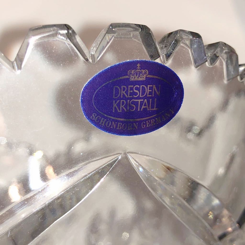 DRESDEN KRISTALL ドレスデンクリスタル カットガラス花瓶 30cm