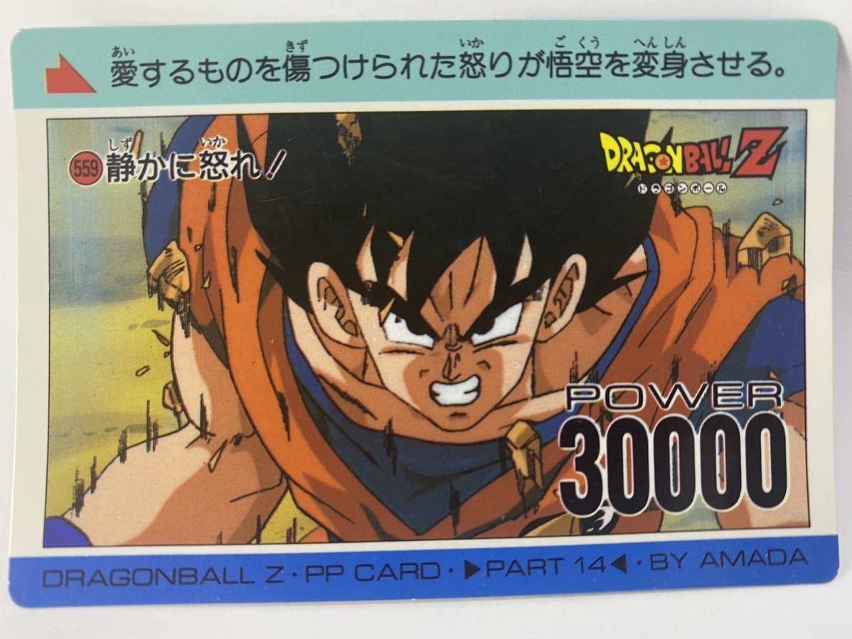 ドラゴンボールZ カードダス アマダ PPカード No 559 静かに怒れ (裏