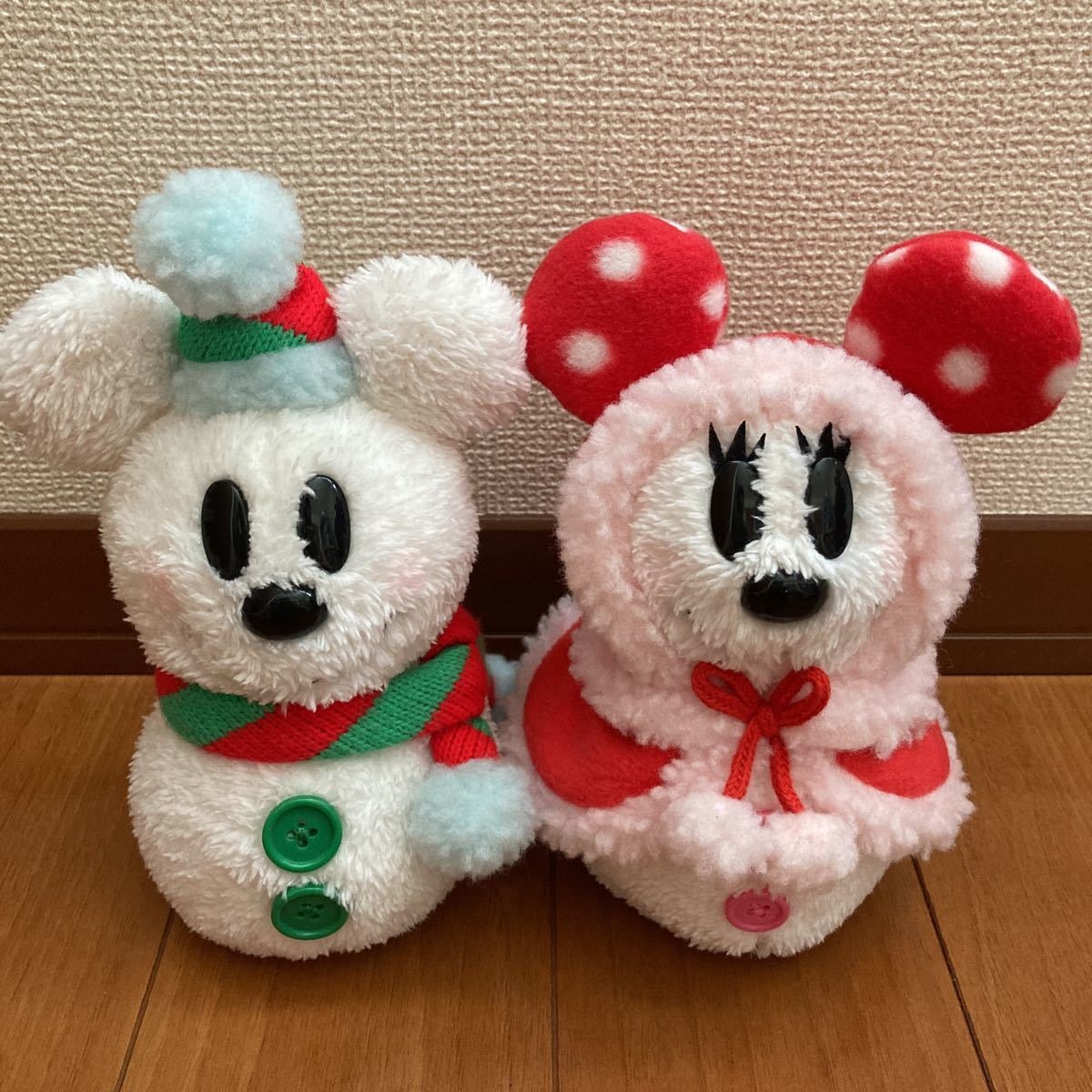 ディズニーミッキー&ミニー雪だるまぬいぐるみ 2体セット｜Yahoo