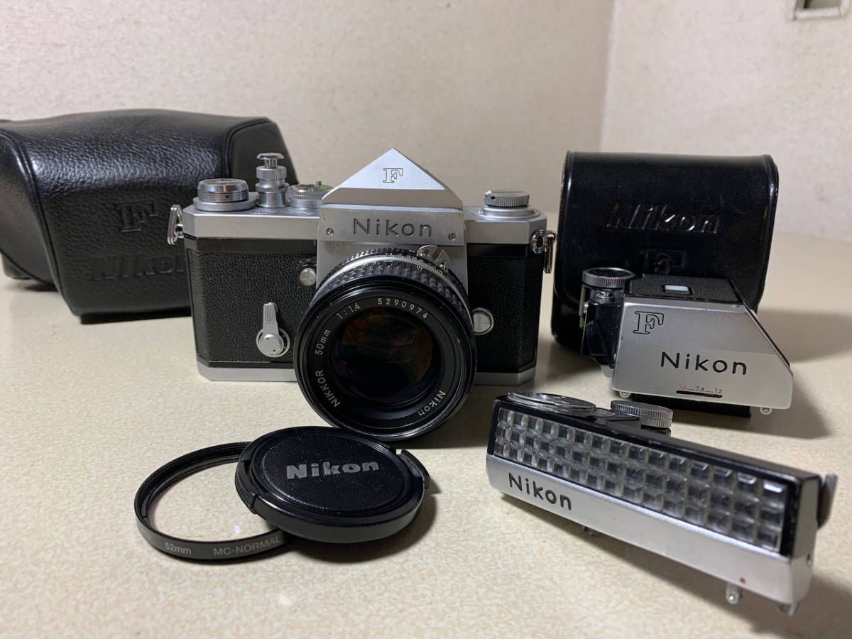 ニコンFアイレベル前期希少な富士山マーク NIKKOR-S 50mm F1.4 ニコンF