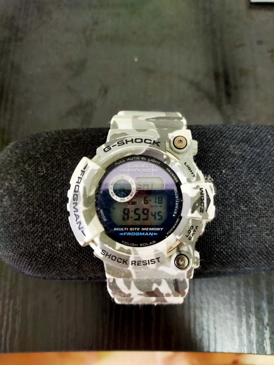 CASIO G-SHOCK カシオ フロッグマン GW-200CF-7JF カモフラ 迷彩 USED