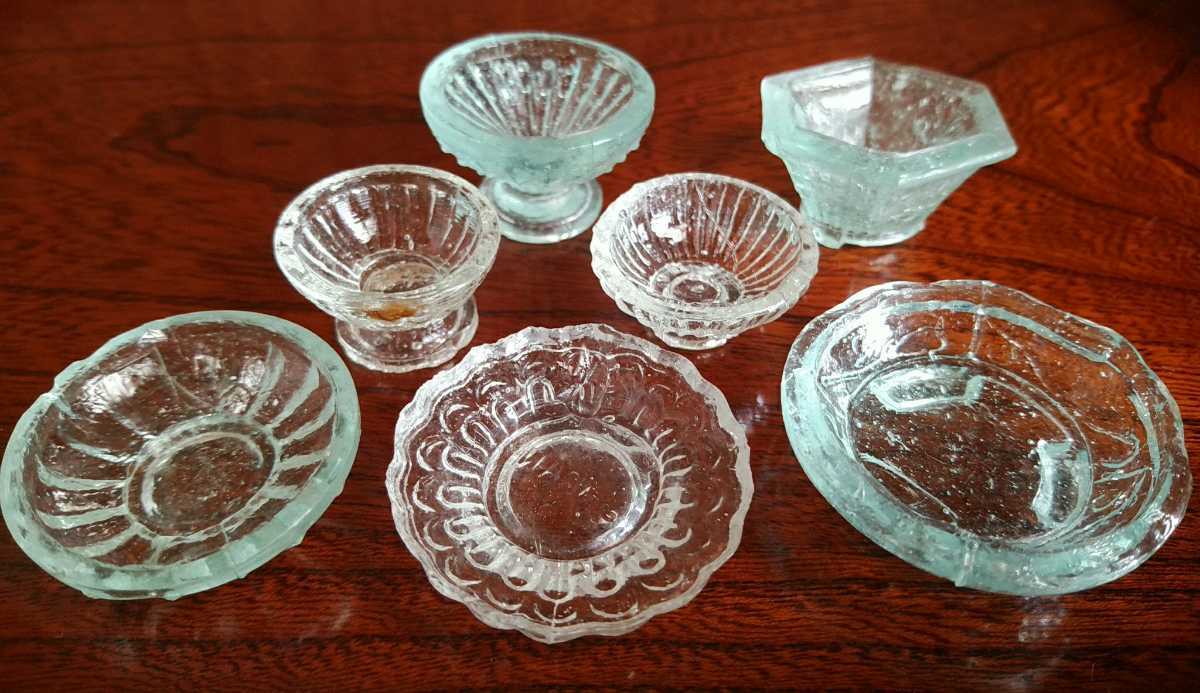 Yahoo!オークション - 大正～昭和初期 ペロペロ ままごと ガラス 7個セ