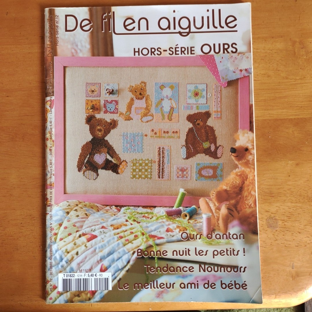 希少】De fil en aiguille 増刊号クマのクロスステッチ図案｜Yahoo