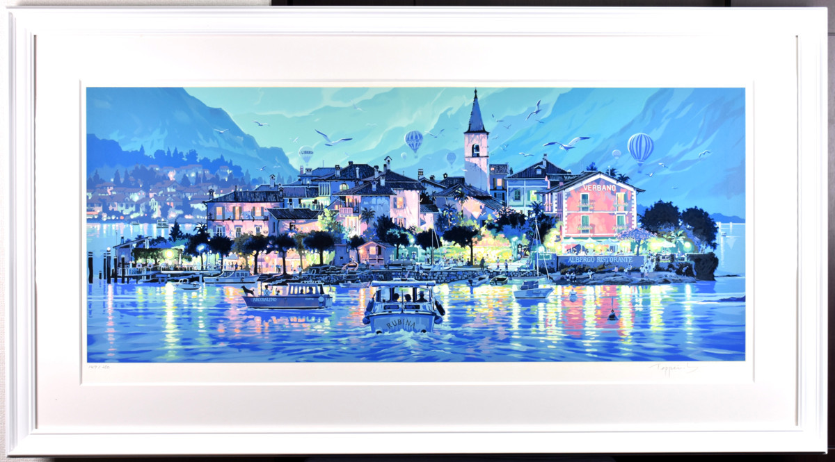 シルバーナイト(R) 笹倉鉄平 ラゴ・マジョーレ 中古 額装アート