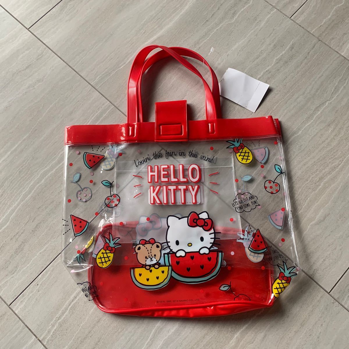 夏 レトロ キティ プールバッグ ピクニックシート Amazon.co.jp