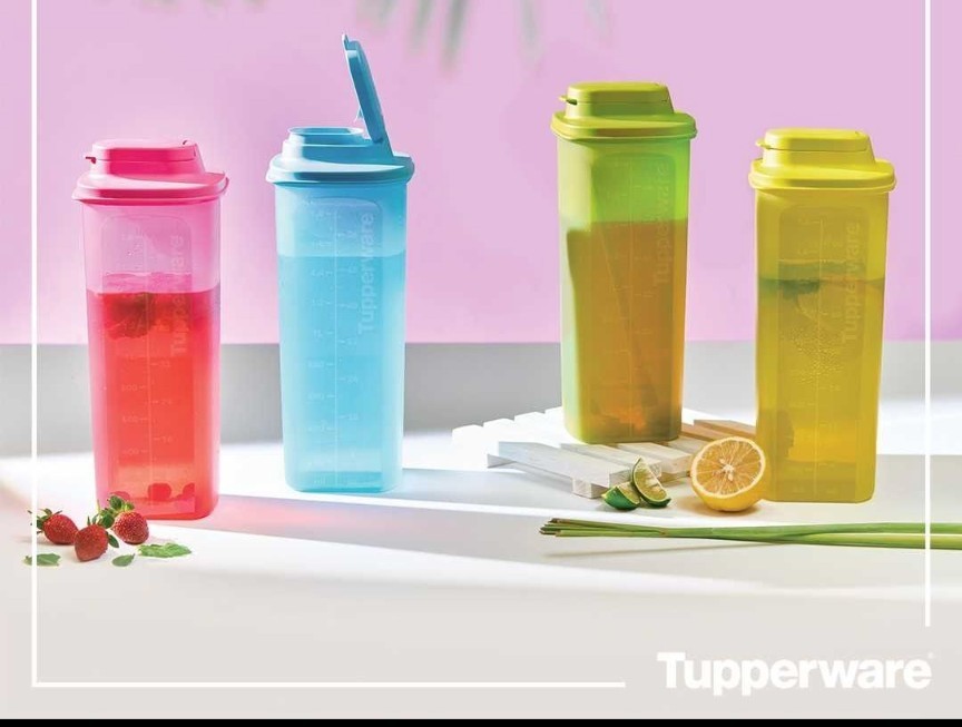 タッパーウェア・Sライン2Lサイズ2色セット（ブルー＆ピンク）｜Yahoo