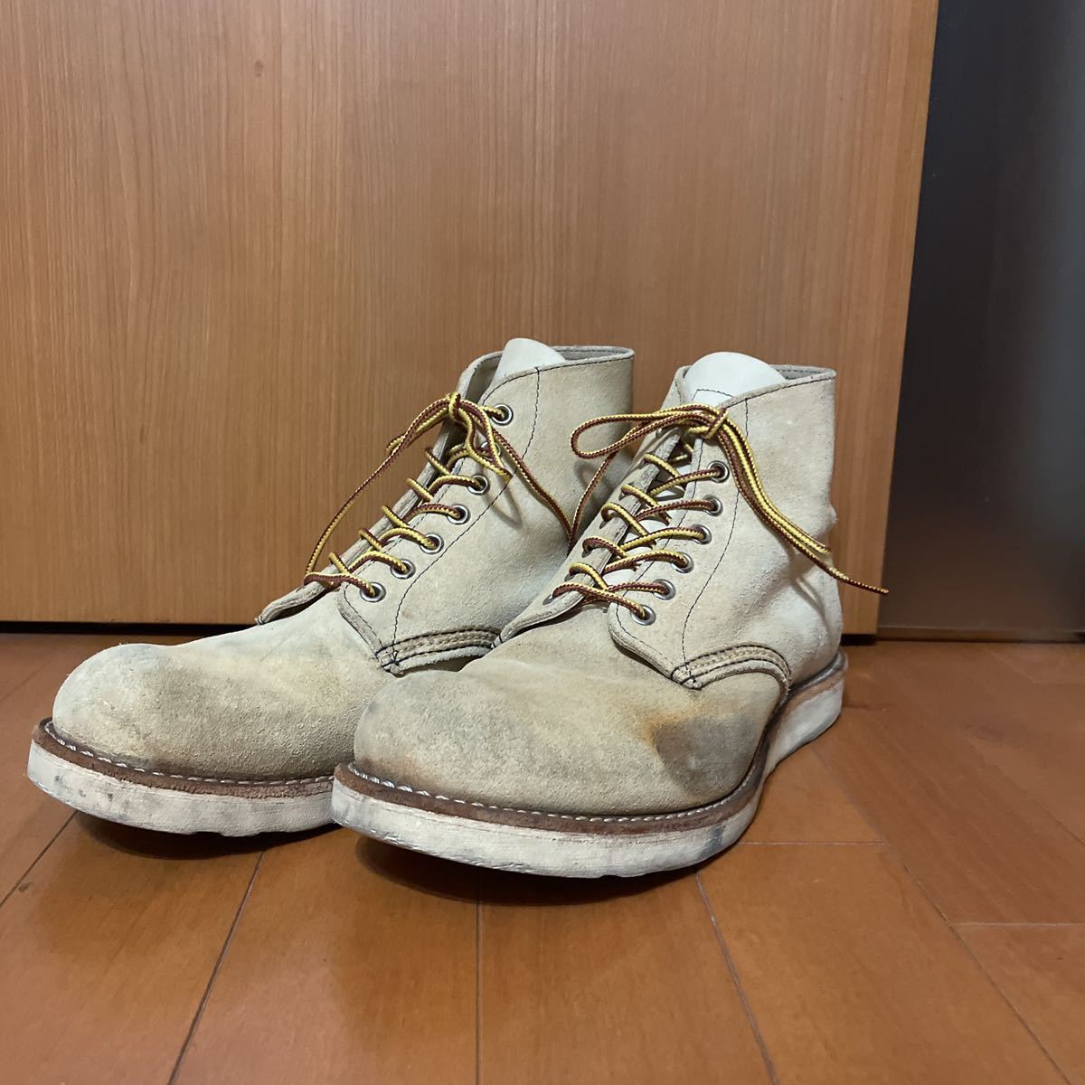 希少 廃盤『RED WING』8167 6inchスエードプレーントゥブーツ レッド
