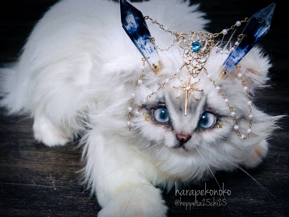 アートドール こねこ幻獣No.57 羊毛フェルト アートドール こねこ幻獣