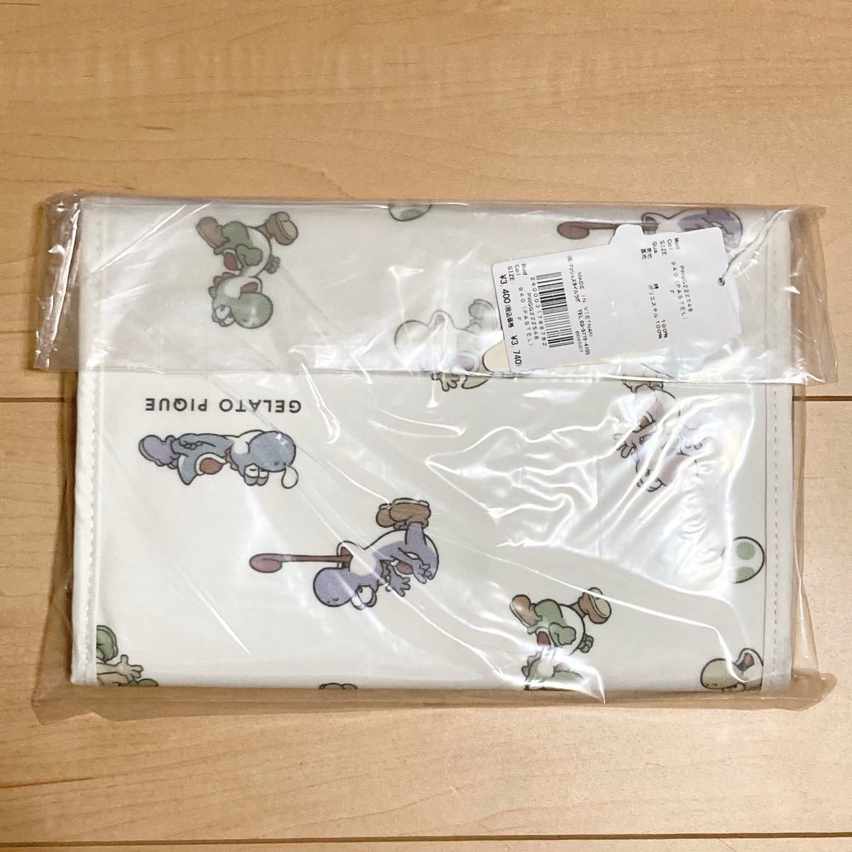 新品】ジェラートピケ 母子手帳ケース ヨッシー柄母子手帳ケースM