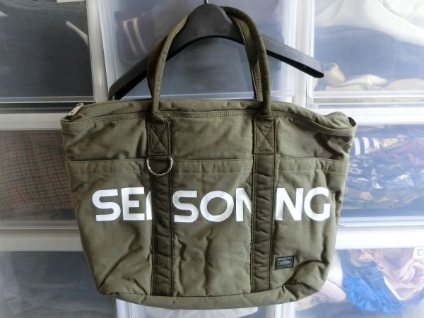Yahoo!オークション - SEASONING x PORTER TOTE BAG トートバッグ カー