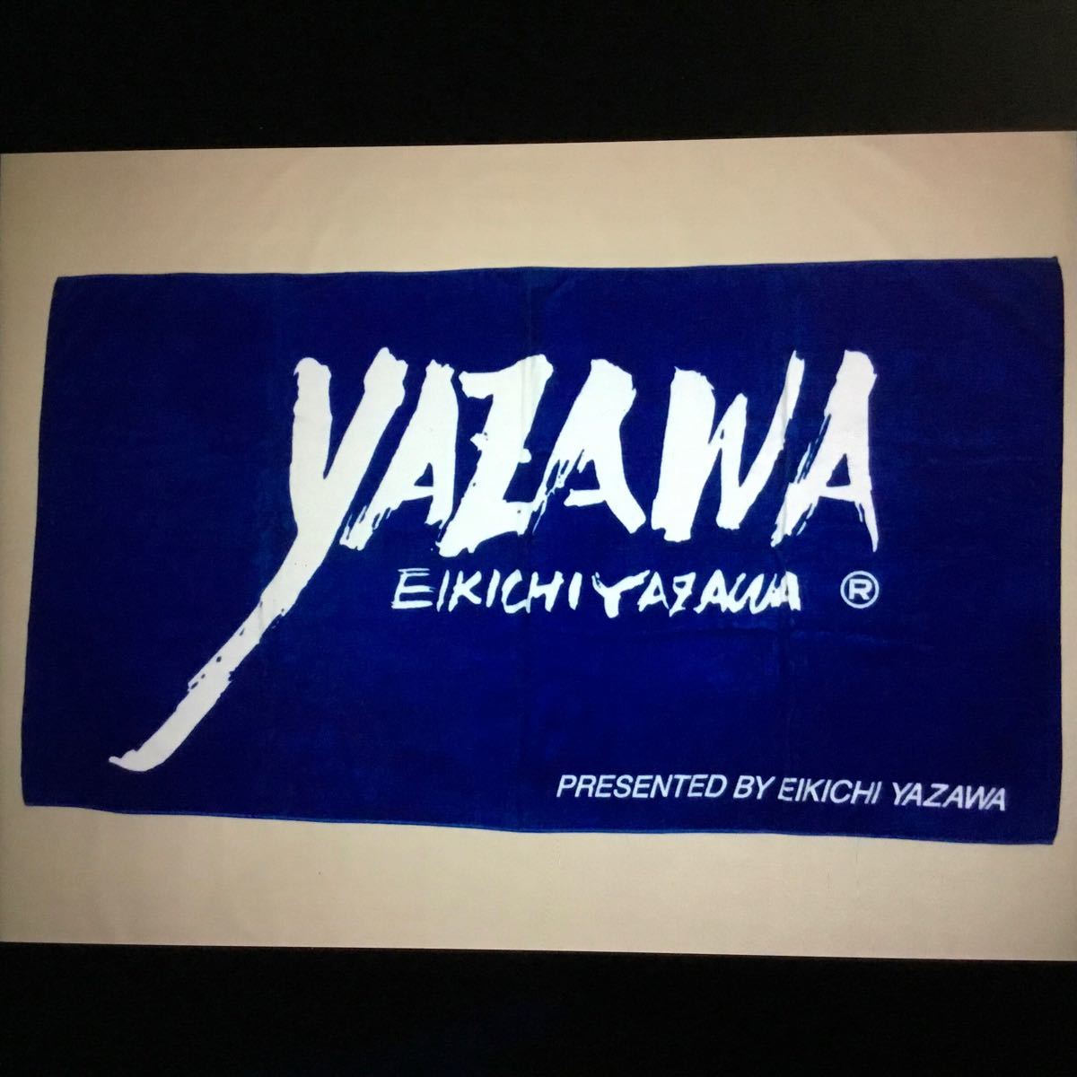 矢沢永吉 スペシャルビーチタオル(フデロゴ)ブルー／ホワイト｜Yahoo