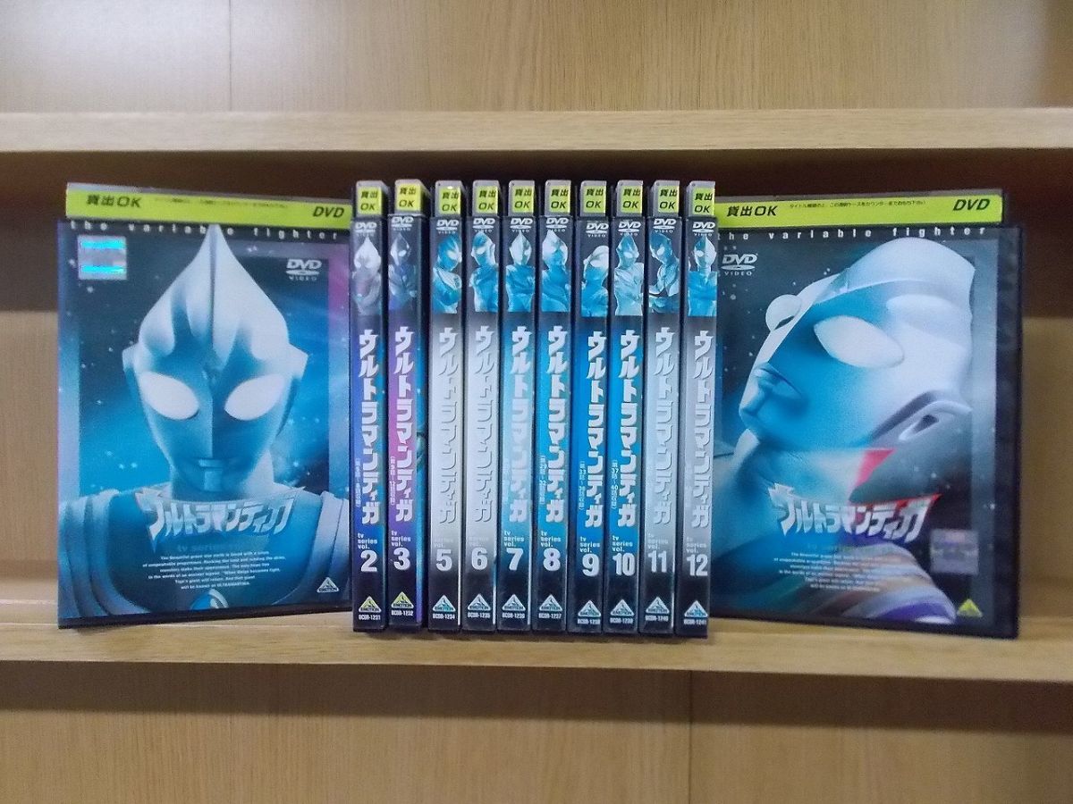 Yahoo!オークション - DVD ウルトラマンティガ 1～13巻(4巻欠品) 12本