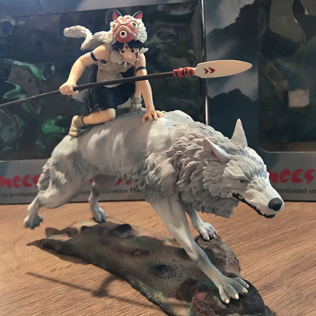 もののけ姫 フィギュア ヤックル・アシタカ&モロ・犬神 コミニカ