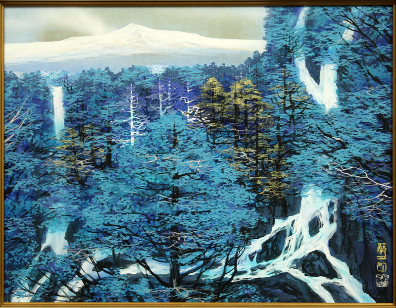 定価44万円】掛軸 絵画 吉村醇三郎 風景画 墨絵 美品 日本人画家