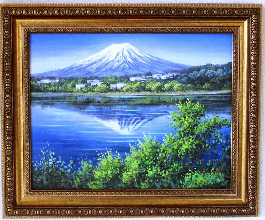 絵画 油絵 I 油絵 山 富士山油絵 風景画 油絵 絵画(油絵) Zx