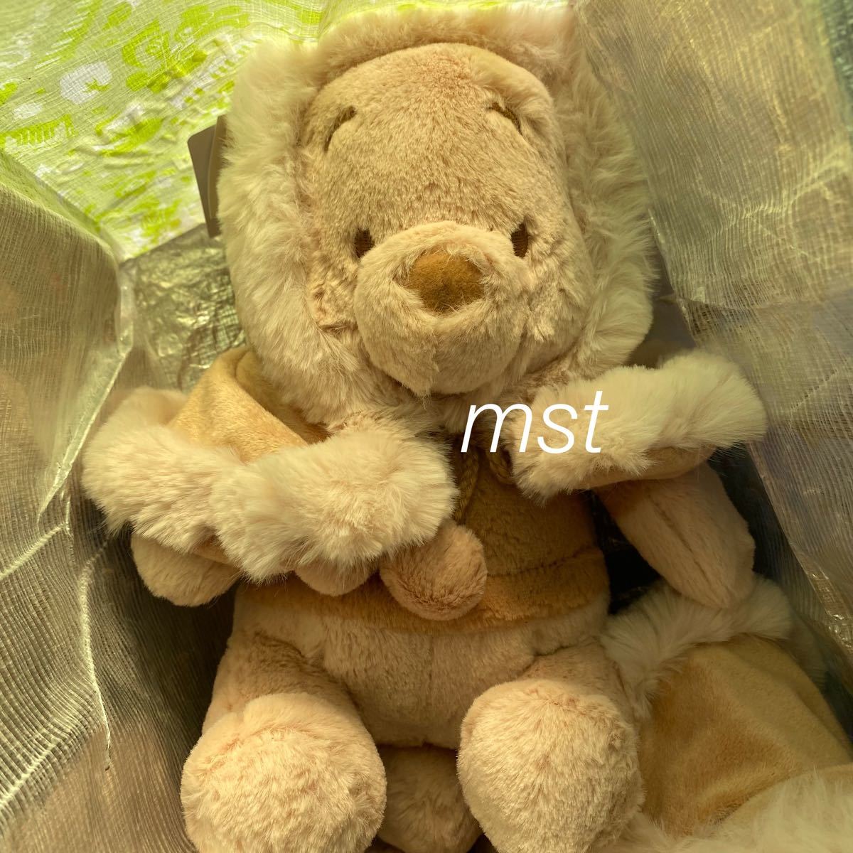 ディズニーリゾート 新作 ぬいぐるみ プーさん もこもこ 茶色 ベージュ