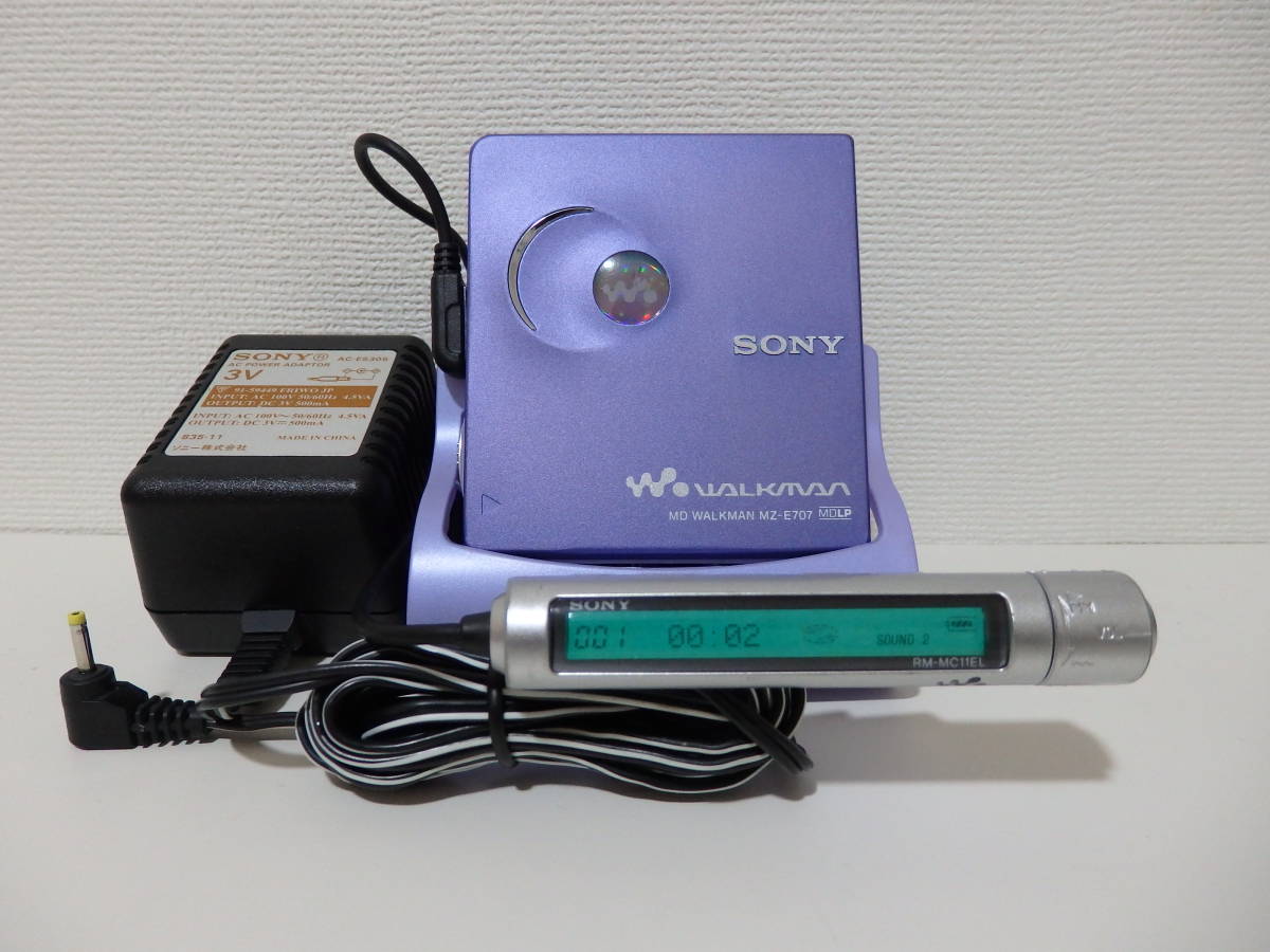 Yahoo!オークション - SONY MD WALKMAN MZ-E707 ソニー ポータブルMDプ