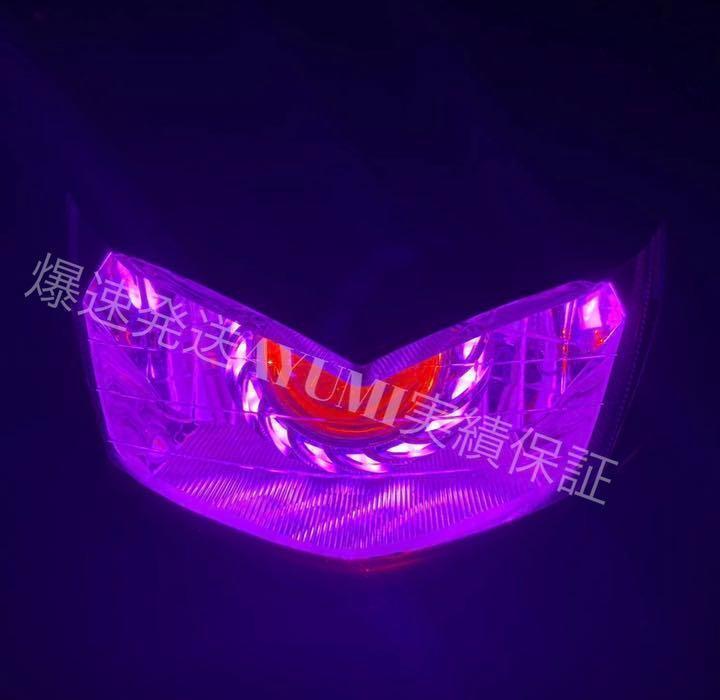 アドレスv125S 虹赤 イカリングヘッドライト！ 完全取り付けサポート