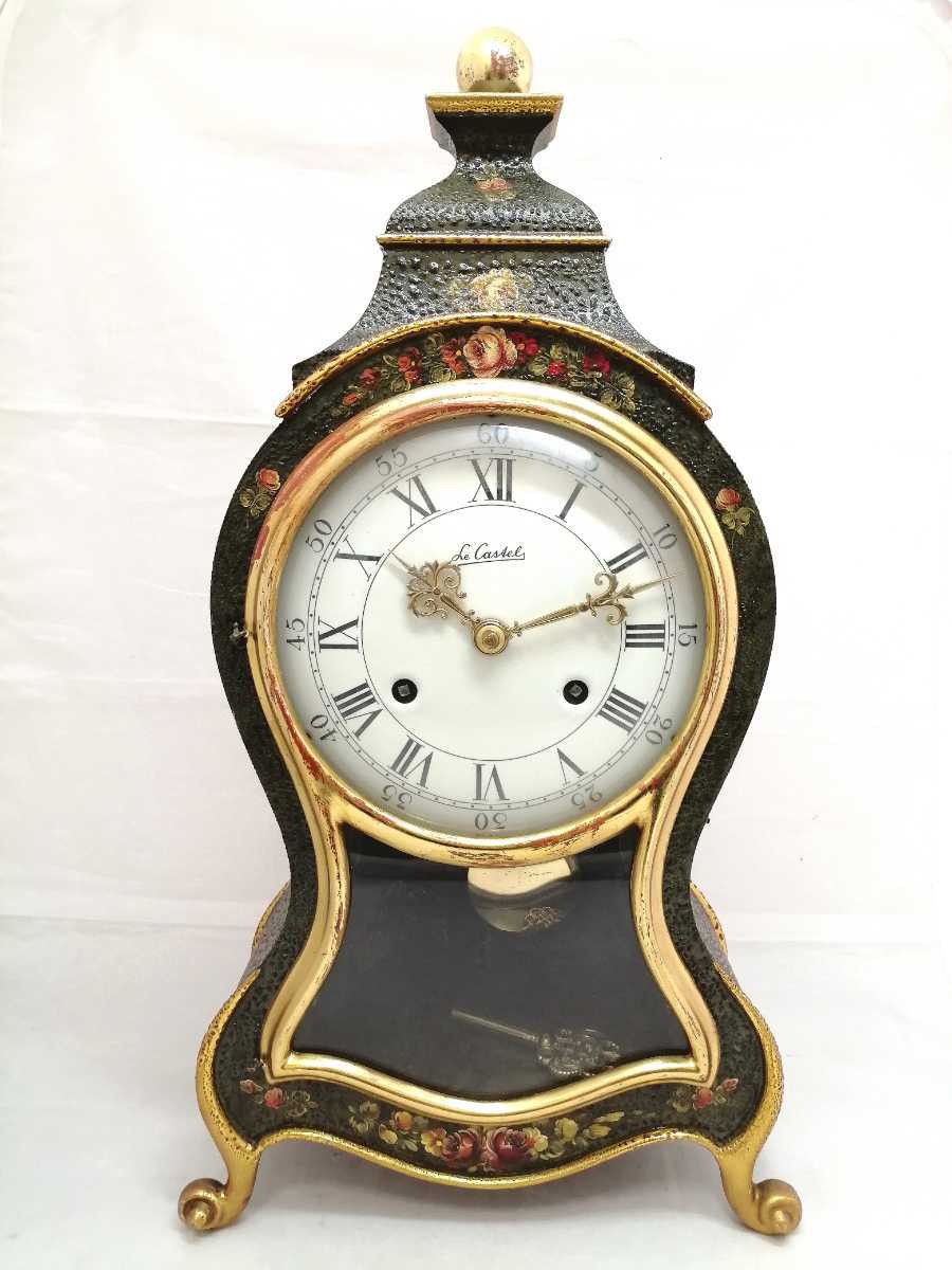 Yahoo!オークション - 動作中 スイス製 置き時計(H37cm) Le Castel カ