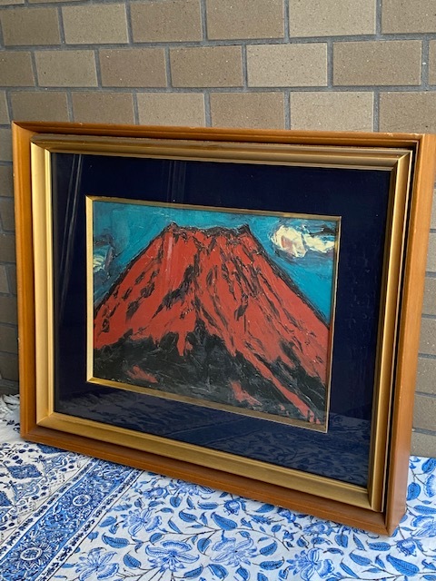 Yahoo!オークション - 文化勲章受章 人気巨匠 林武「赤富士」額装 模写