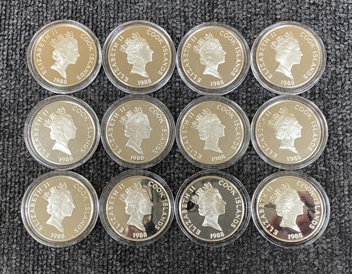 Yahoo!オークション - フランクリンミント クック諸島 1988 50ドル銀貨