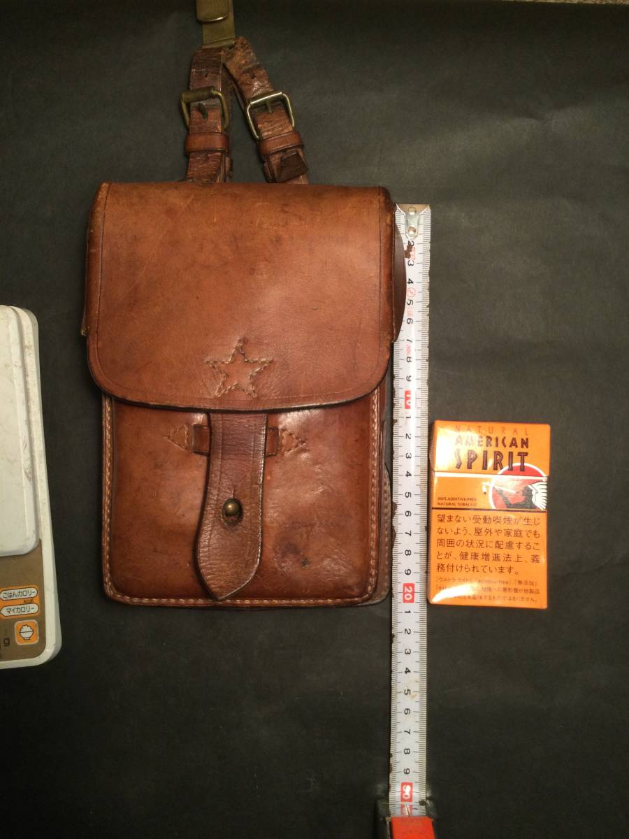 Yahoo!オークション - 蔵出し 旧日本軍 当時物 背嚢 革製 バッグ 鞄 マ