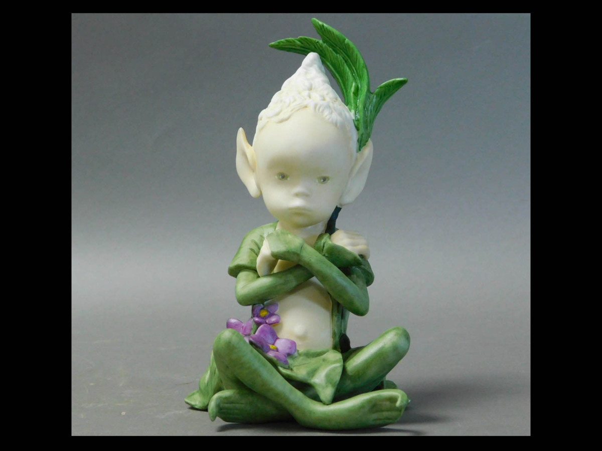 希少】与勇輝 妖精 人形 陶器 ニングル チュチュ 徹子の部屋 希少】与