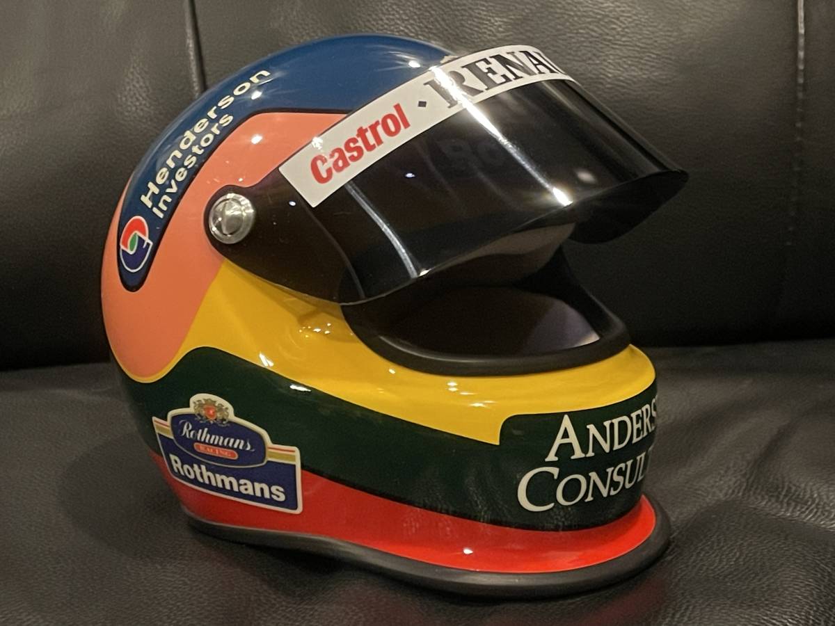 1/2ヘルメット F1 ウィリアムズ ルノー J.ビルヌーブ 直筆サイン入り J