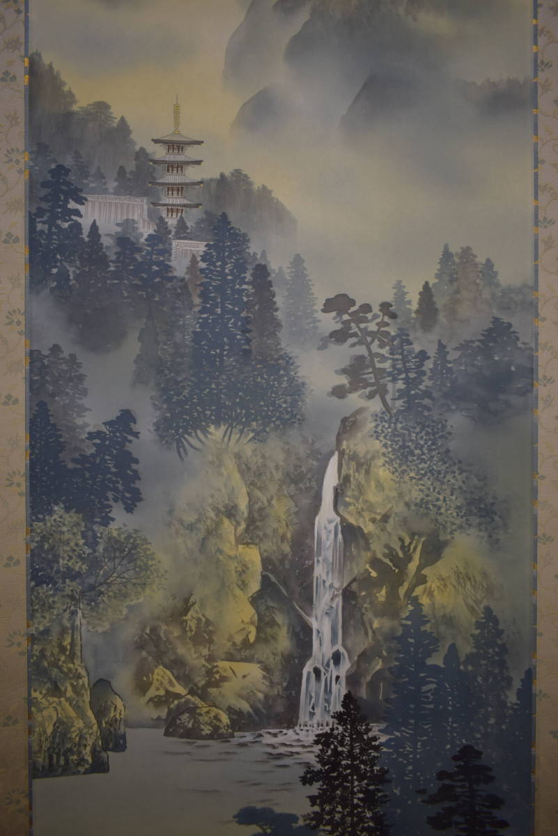 真作/岸連山/寿老鶴亀図/三幅対/布袋屋掛軸HG-111 真作/岸連山/寿老鶴